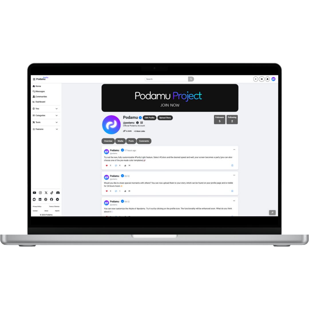 Podamu Platform Mockup Laptop